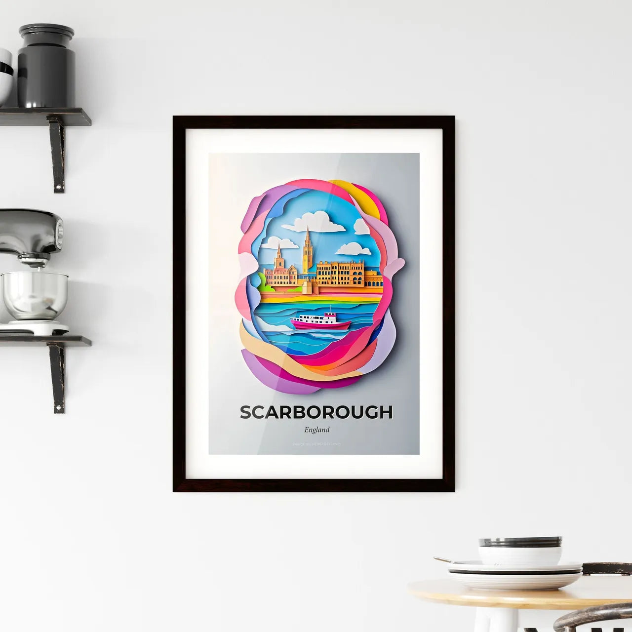 Vivid Scarborough, England, Framed Wall Art