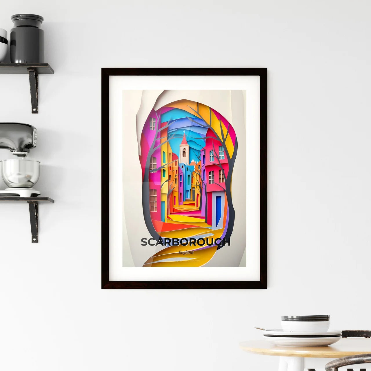 Vivid Scarborough, England, Framed Wall Art