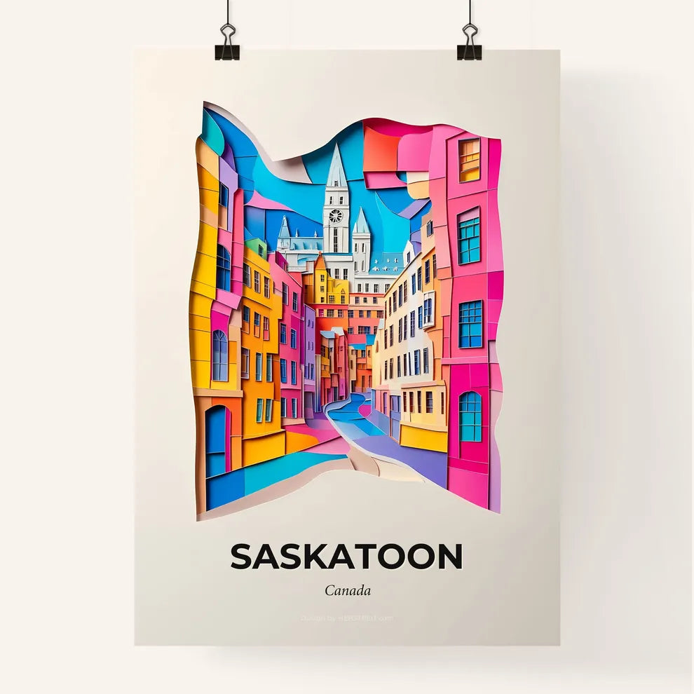 Vivid Saskatoon, Canada, Colorful Poster