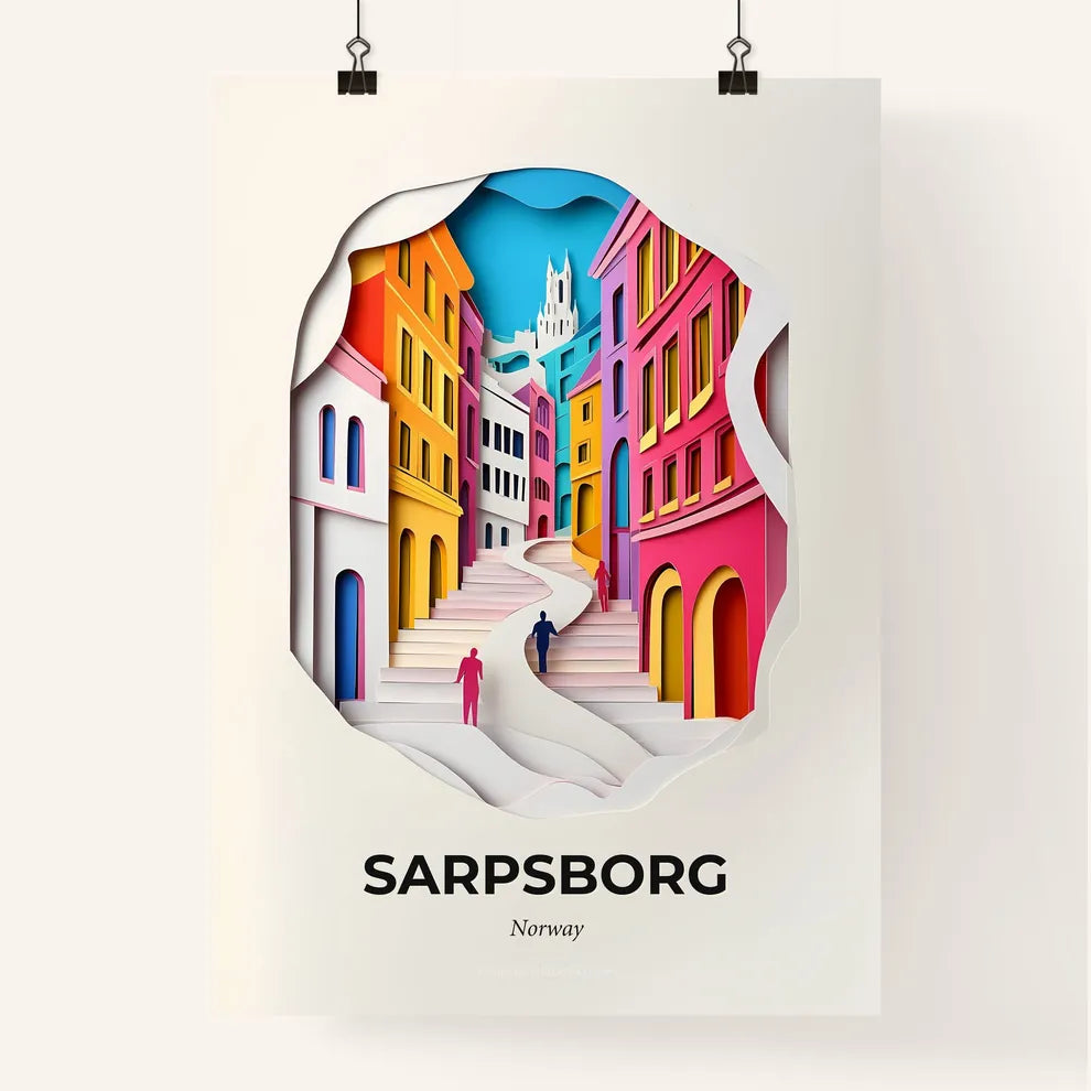 Vivid Sarpsborg, Norway, Colorful Poster