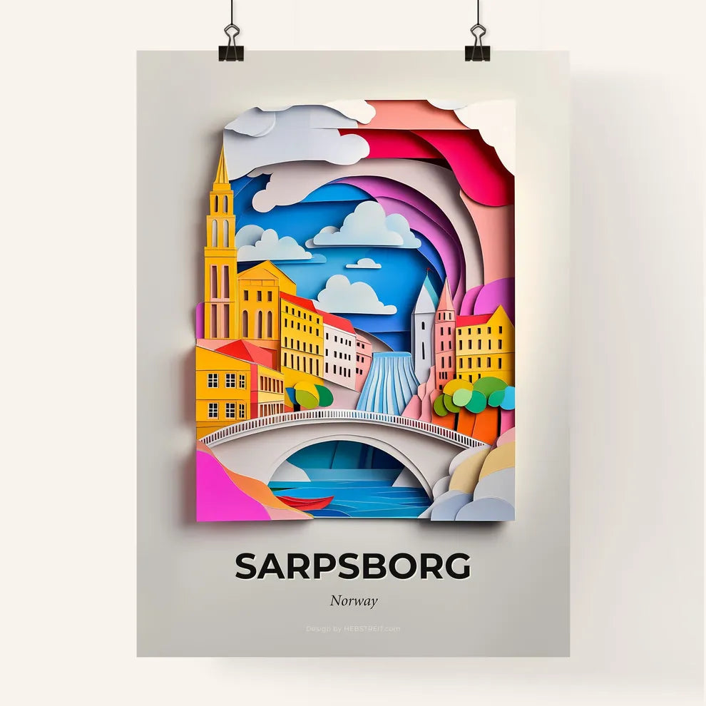 Vivid Sarpsborg, Norway, Colorful Poster