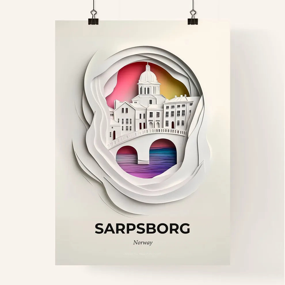 Vivid Sarpsborg, Norway, Colorful Poster