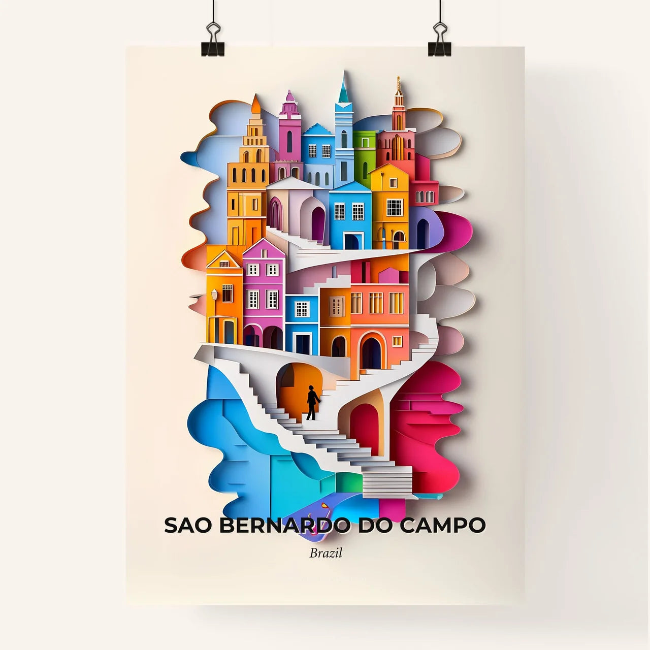 Vivid Sao Bernardo do Campo, Brazil, Colorful Poster