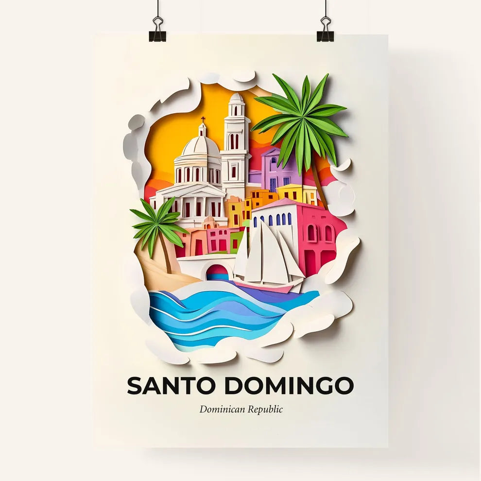 Vivid Santo Domingo, Dominican Republic, Colorful Poster