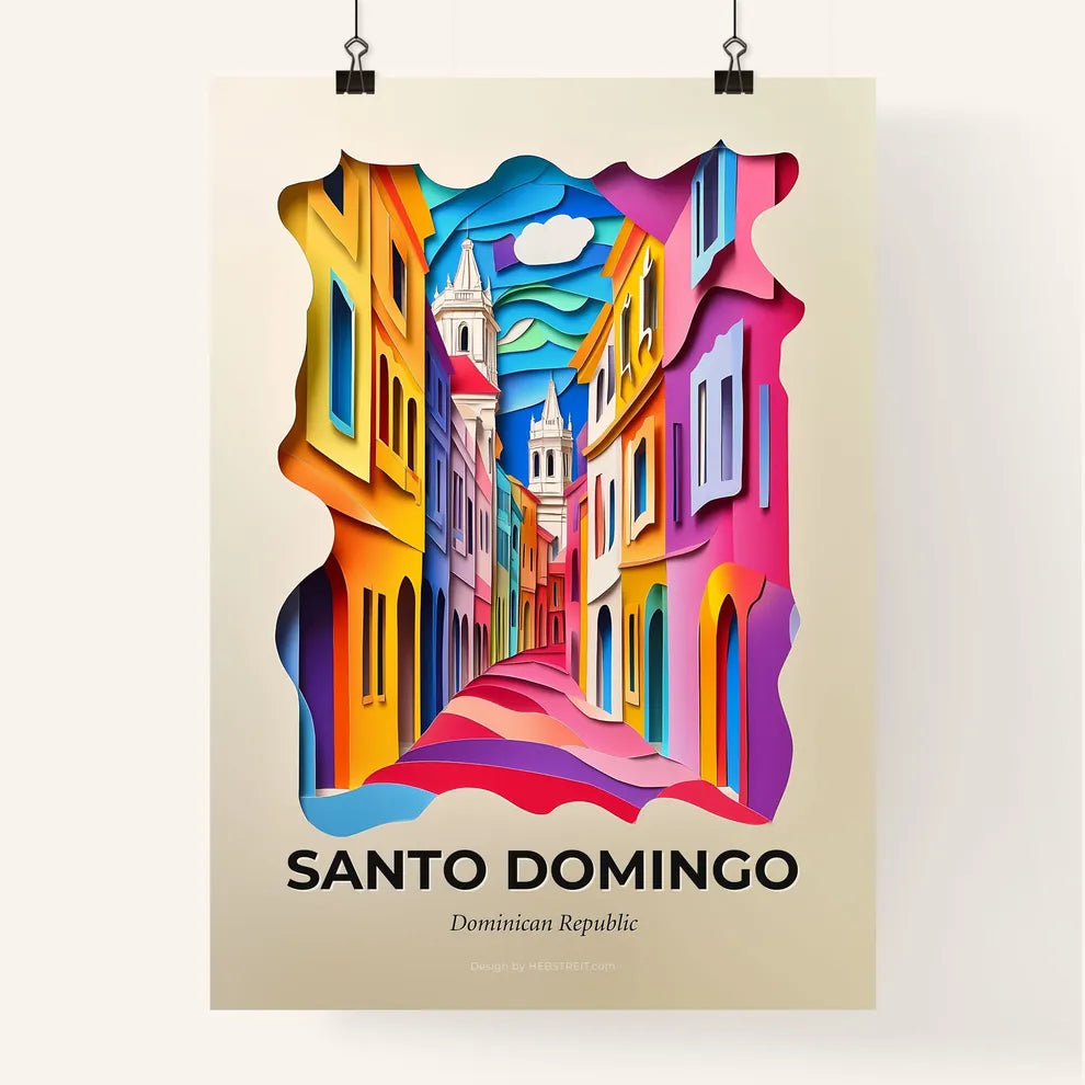 Vivid Santo Domingo, Dominican Republic, Colorful Poster
