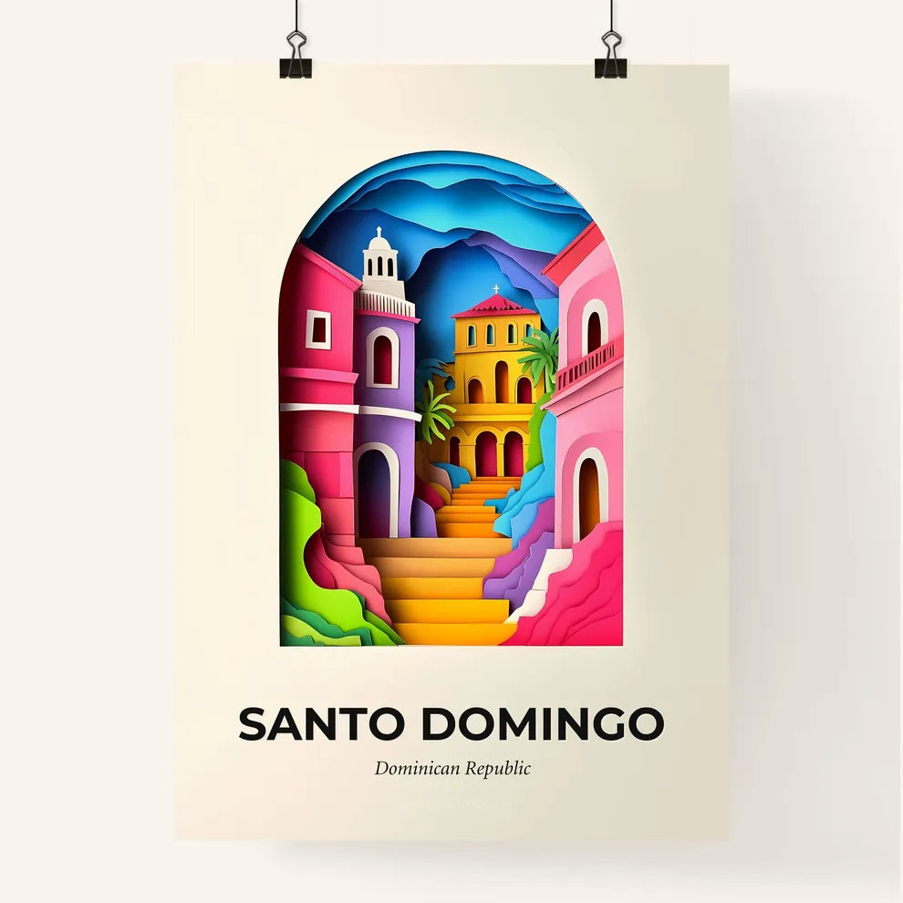 Vivid Santo Domingo, Dominican Republic, Colorful Poster