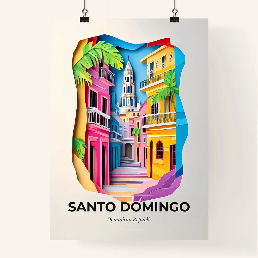 Vivid Santo Domingo, Dominican Republic, Colorful Poster
