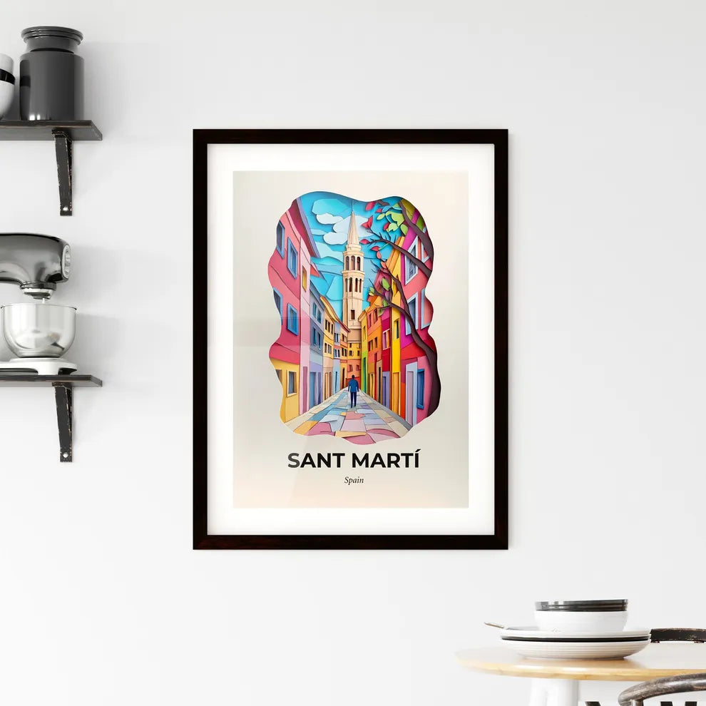 Vivid Sant Martí, Spain, Framed Wall Art