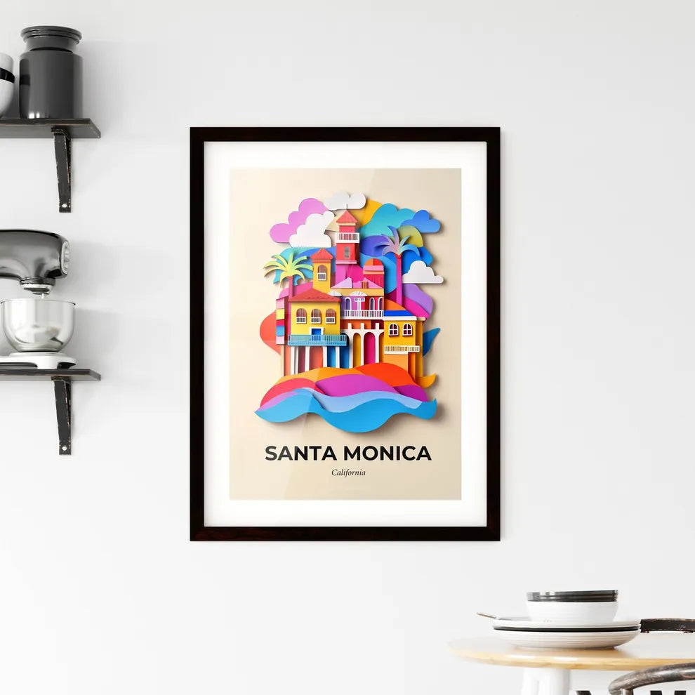 Vivid Santa Monica, California, Framed Wall Art
