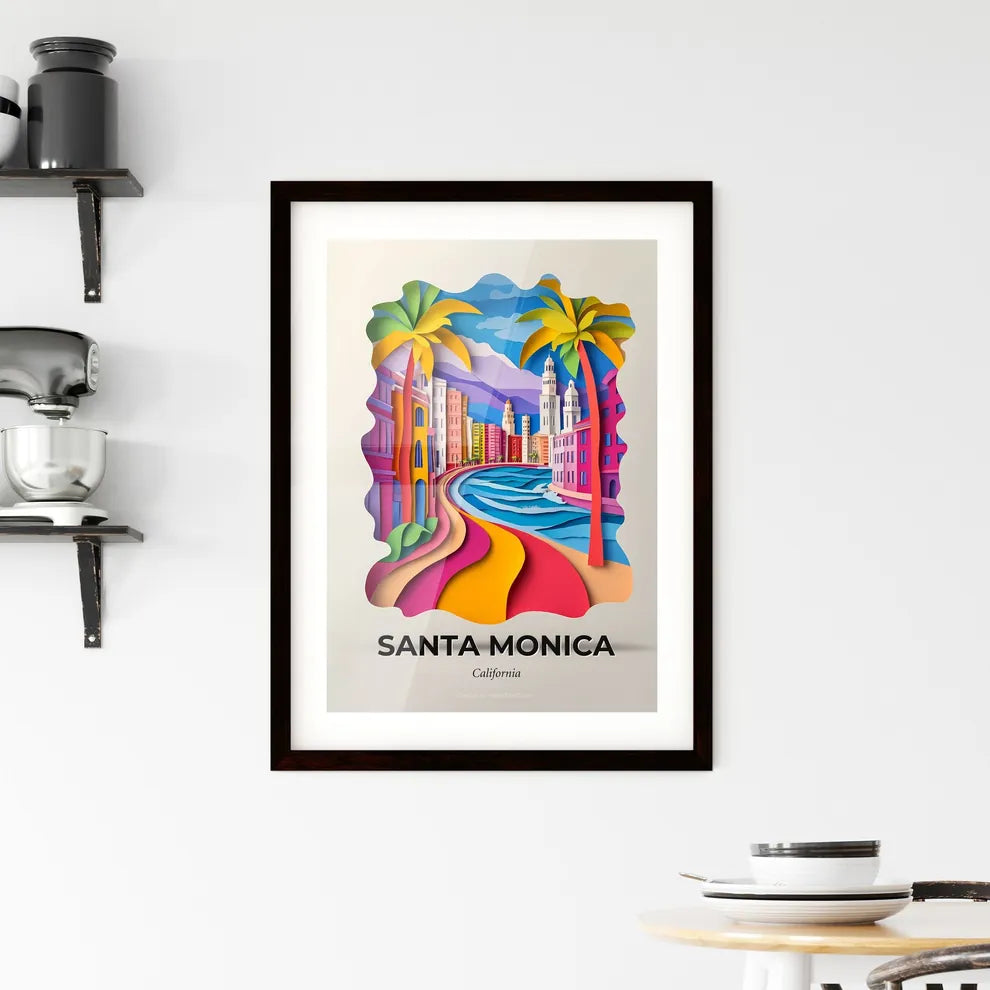 Vivid Santa Monica, California, Framed Wall Art