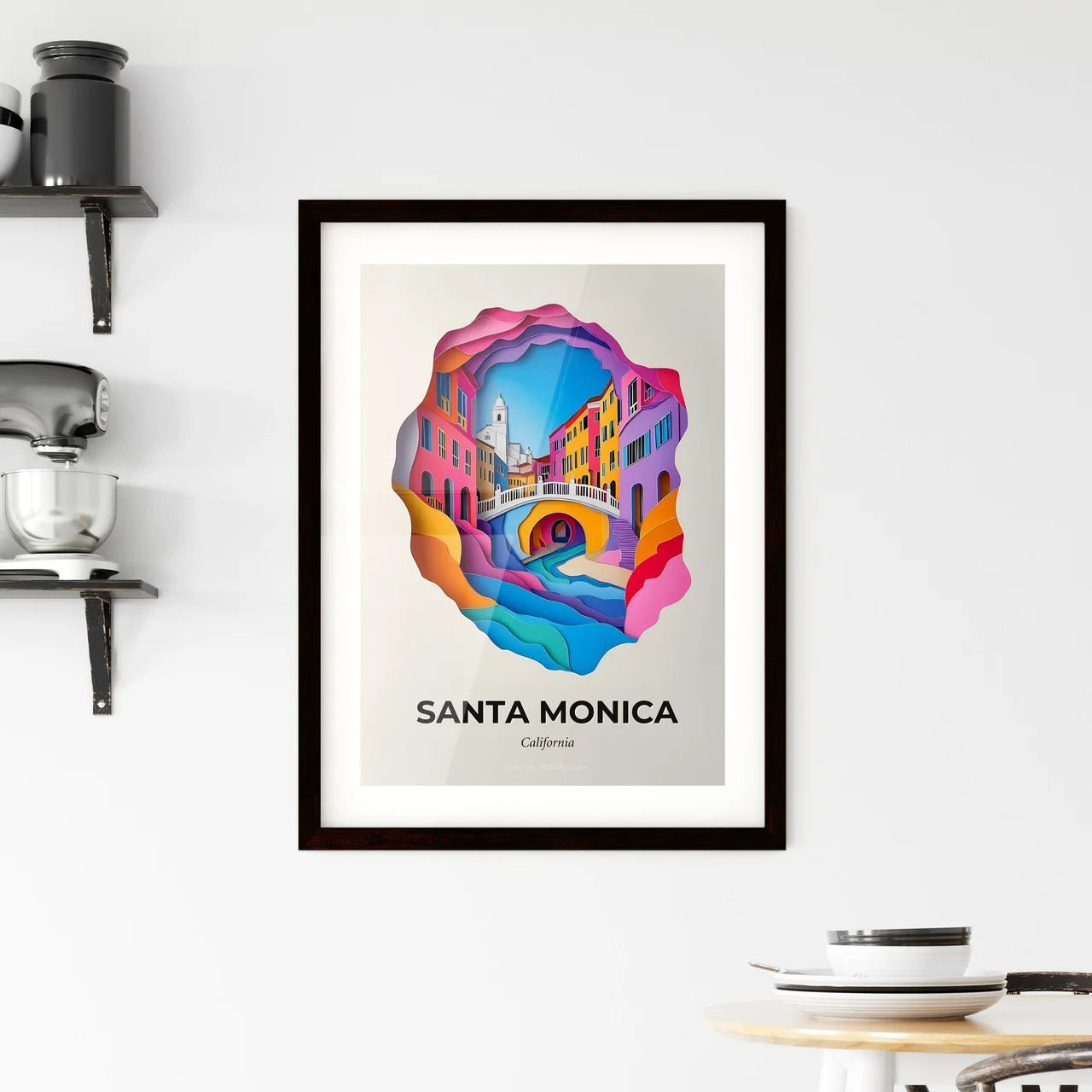 Vivid Santa Monica, California, Framed Wall Art