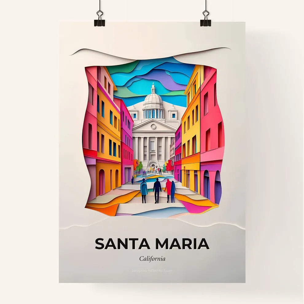 Vivid Santa Maria, California, Colorful Poster