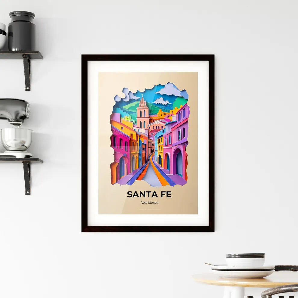 Vivid Santa Fe, New Mexico, Framed Wall Art