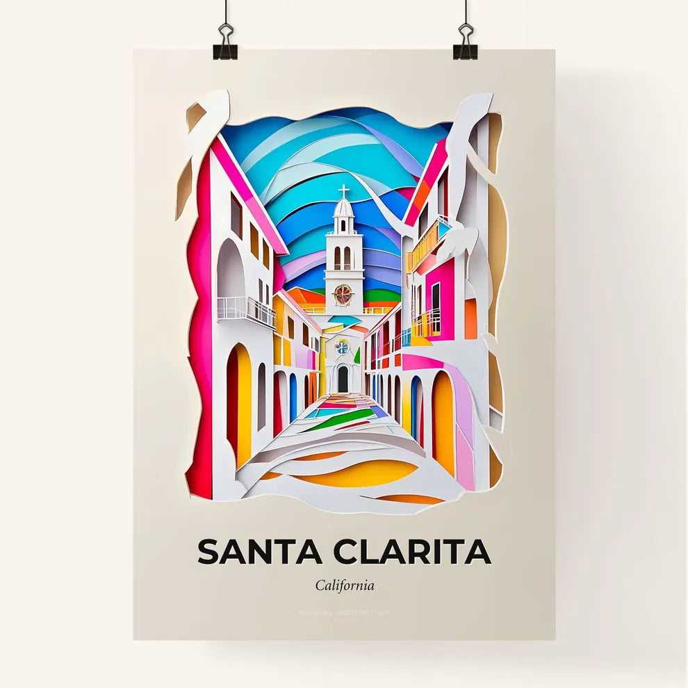 Vivid Santa Clarita, California, Colorful Poster