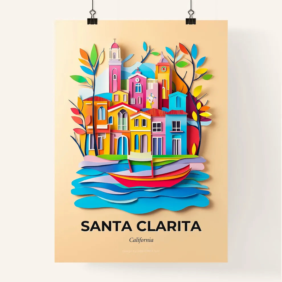 Vivid Santa Clarita, California, Colorful Poster