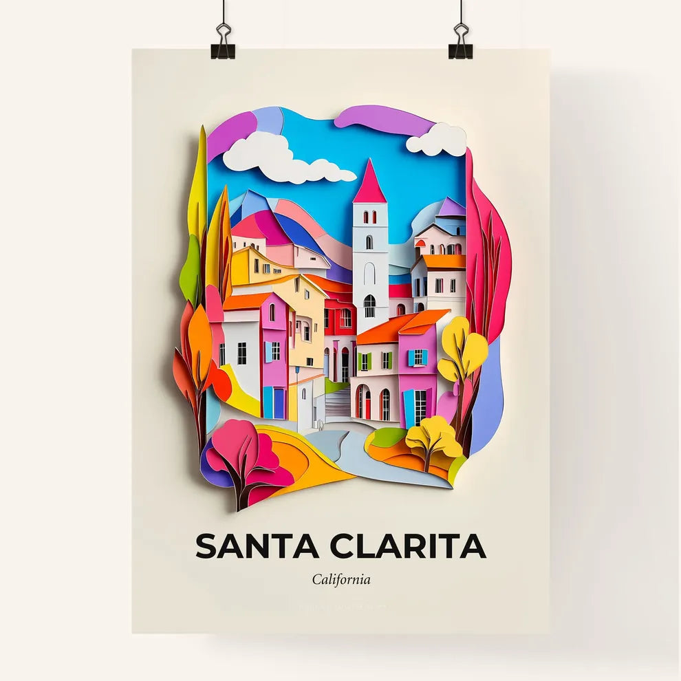 Vivid Santa Clarita, California, Colorful Poster