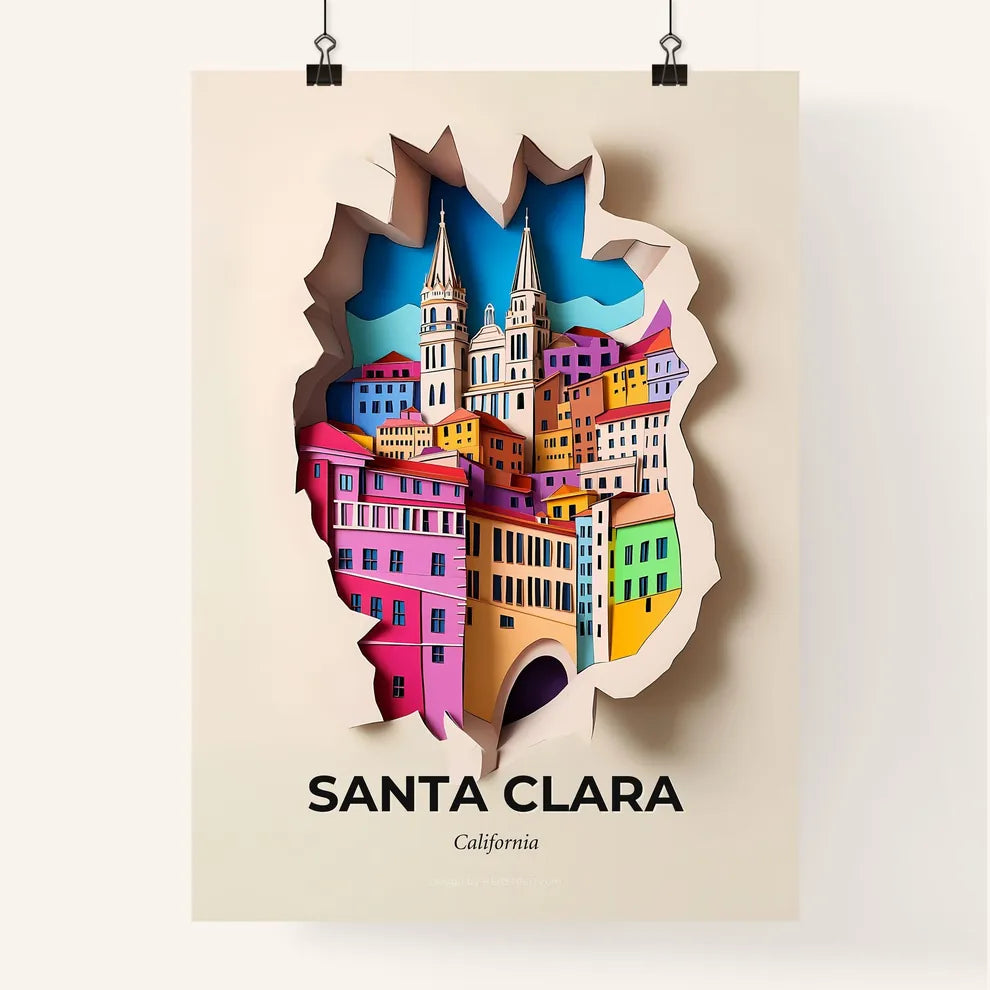 Vivid Santa Clara, California, Colorful Poster