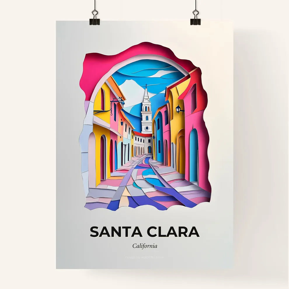 Vivid Santa Clara, California, Colorful Poster