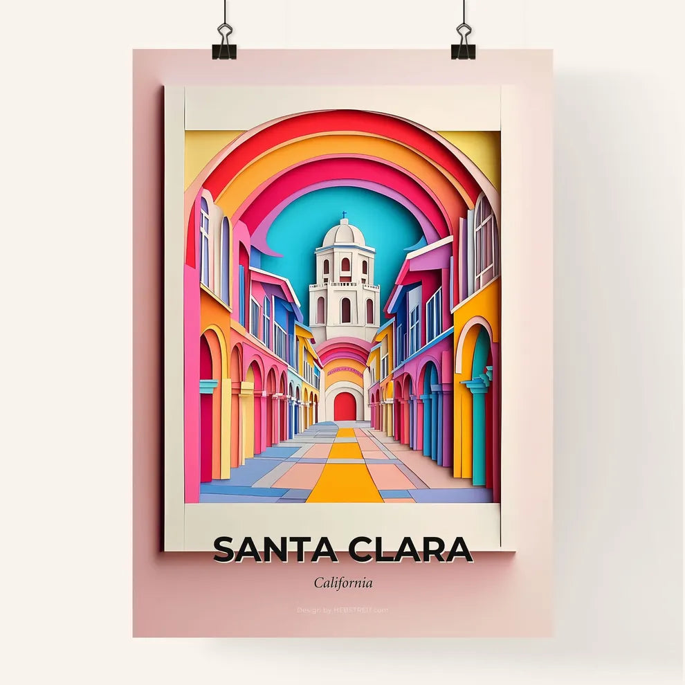Vivid Santa Clara, California, Colorful Poster