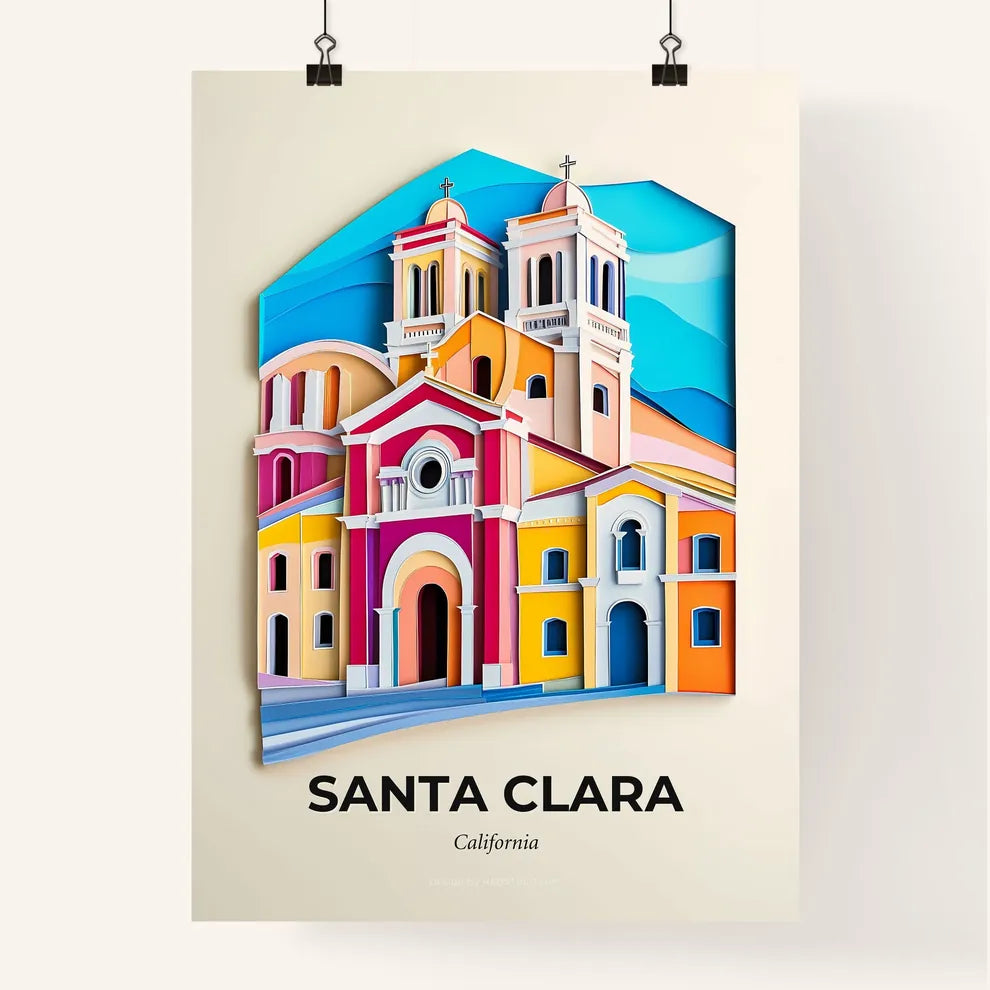 Vivid Santa Clara, California, Colorful Poster