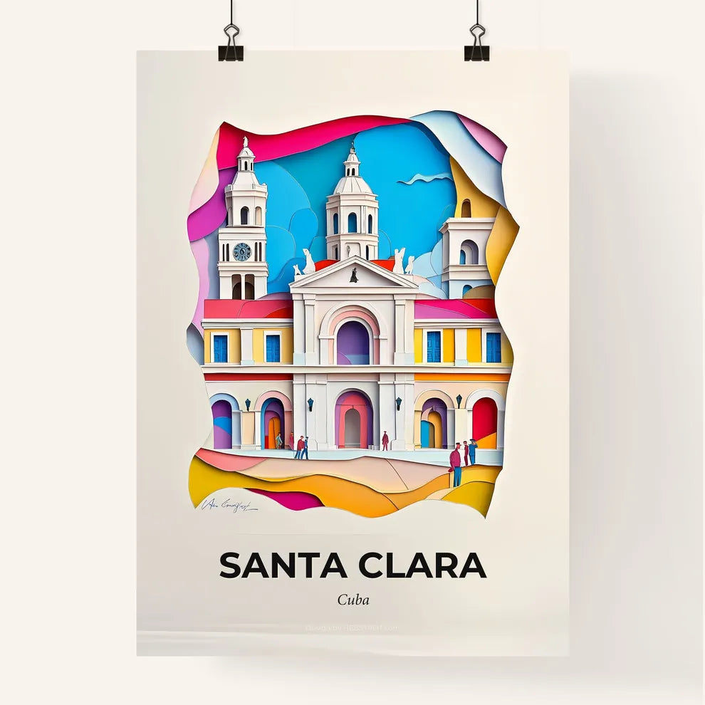 Vivid Santa Clara, Cuba, Colorful Poster