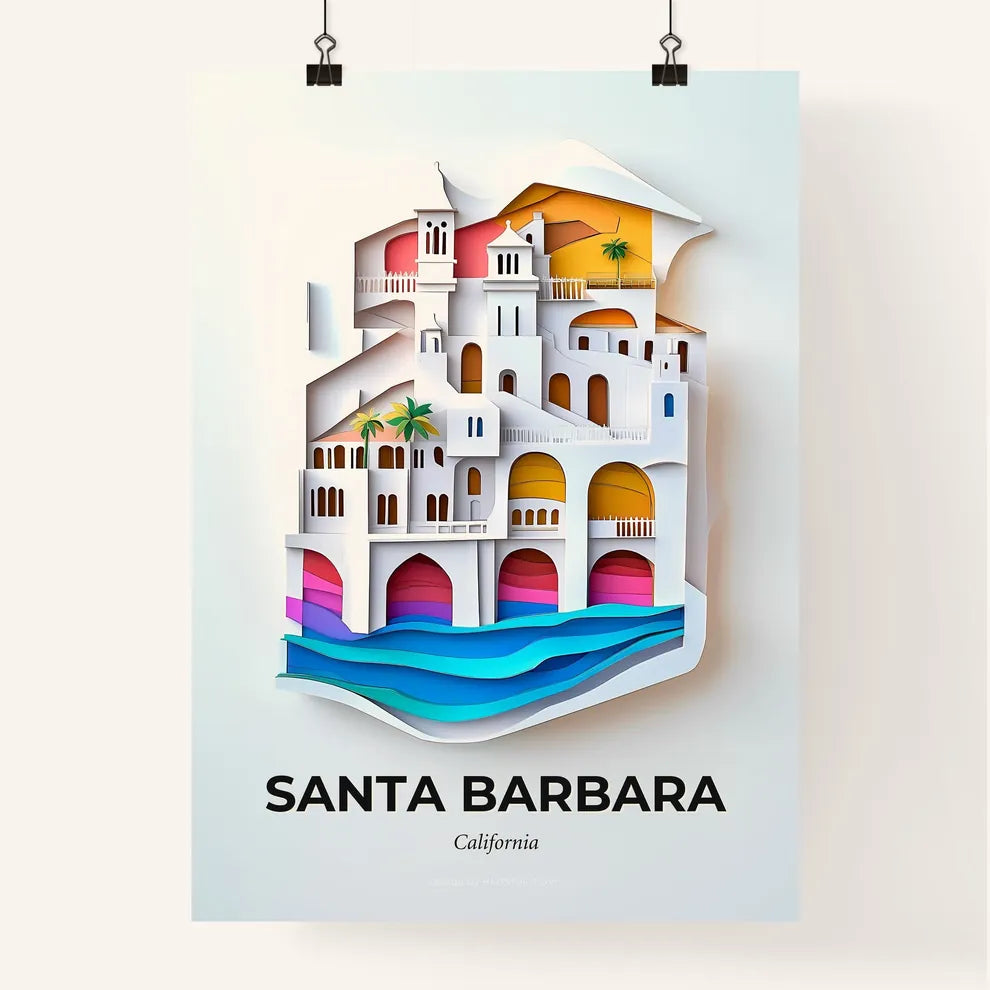 Vivid Santa Barbara, California, Colorful Poster