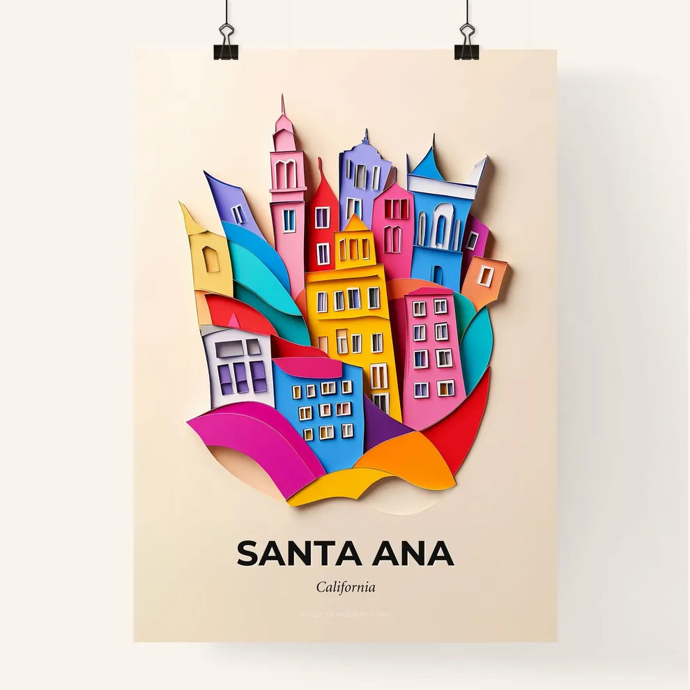 Vivid Santa Ana, California, Colorful Poster