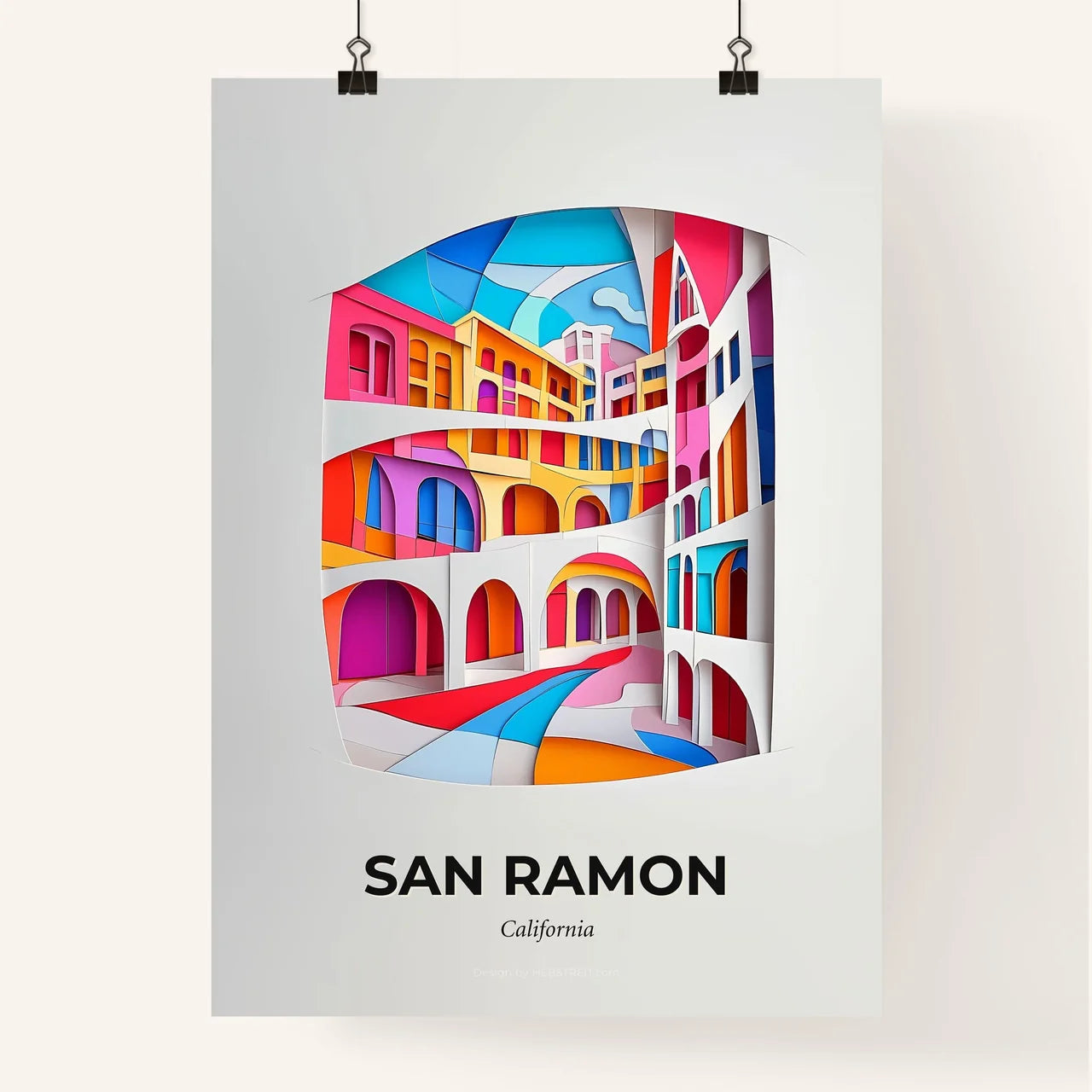 Vivid San Ramon, California, Colorful Poster