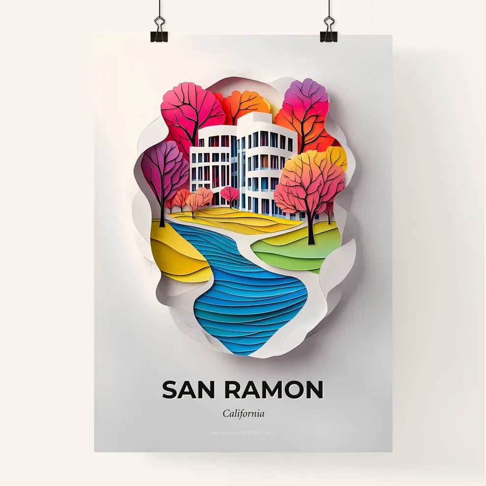 Vivid San Ramon, California, Colorful Poster