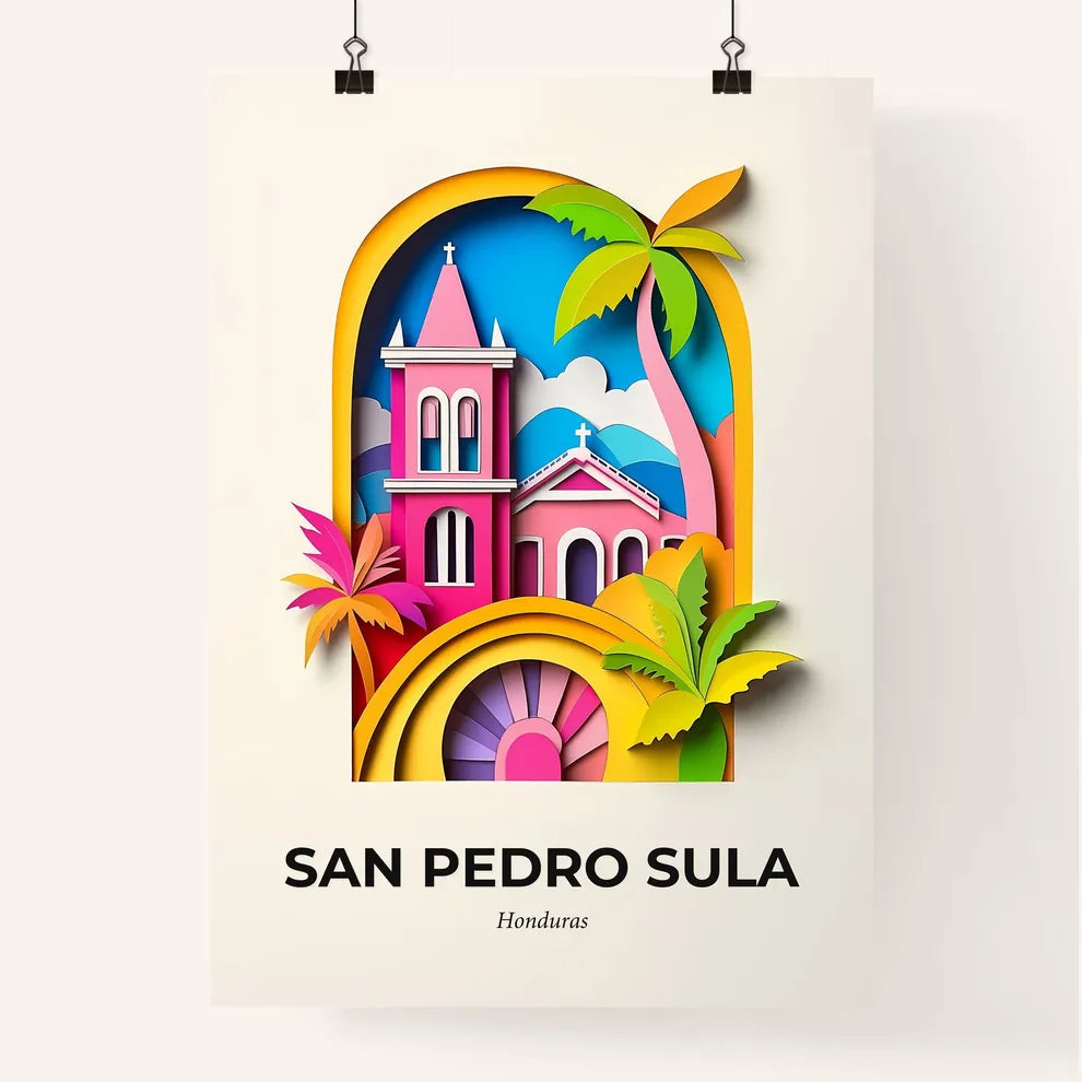 Vivid San Pedro Sula, Honduras, Colorful Poster