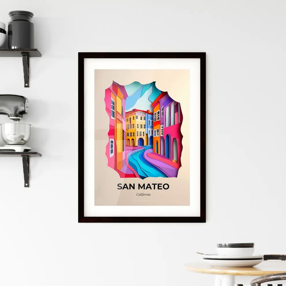 Vivid San Mateo, California, Framed Wall Art