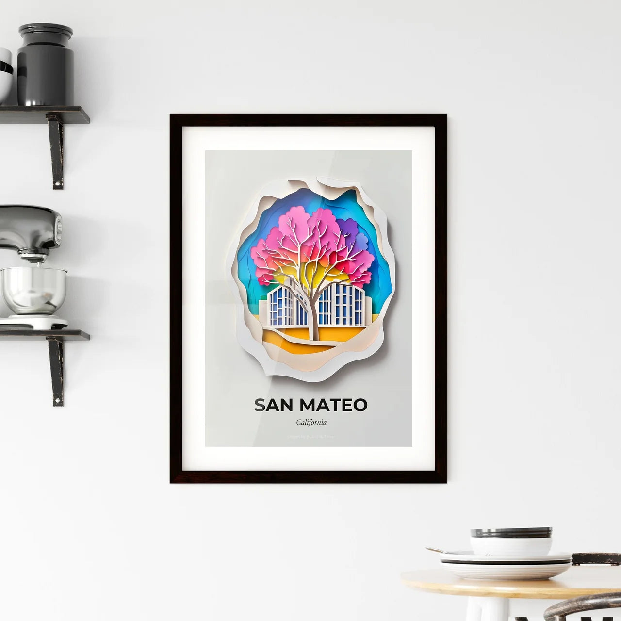 Vivid San Mateo, California, Framed Wall Art