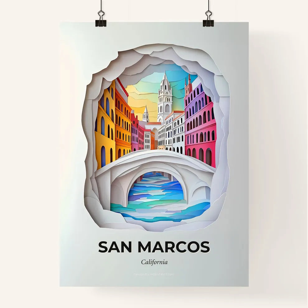Vivid San Marcos, California, Colorful Poster