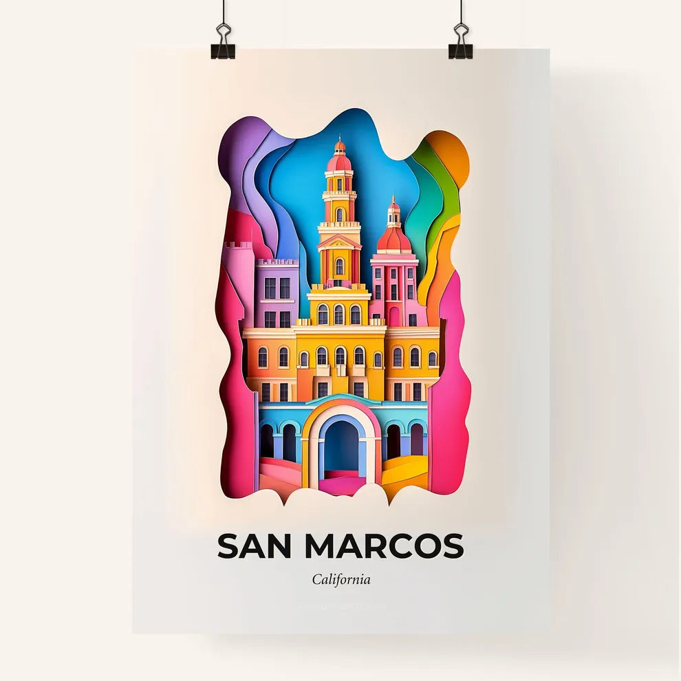 Vivid San Marcos, California, Colorful Poster