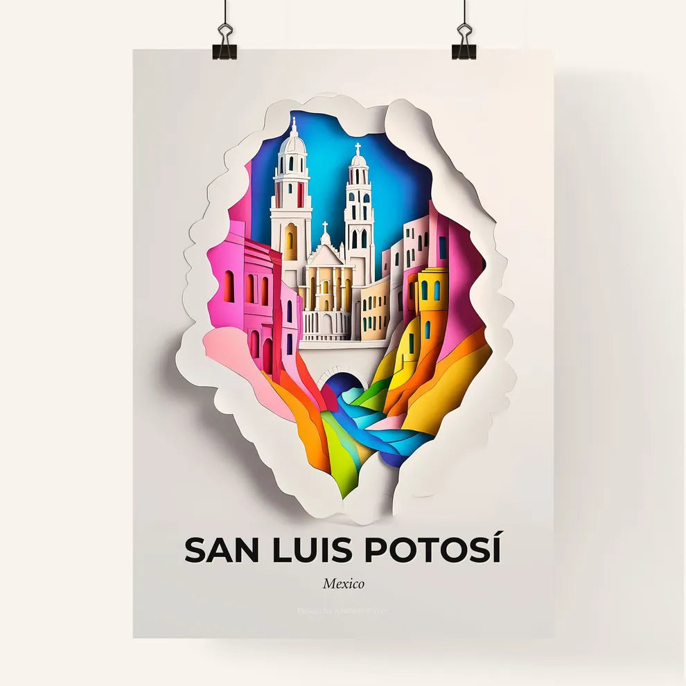 Vivid San Luis Potosí, Mexico, Colorful Poster