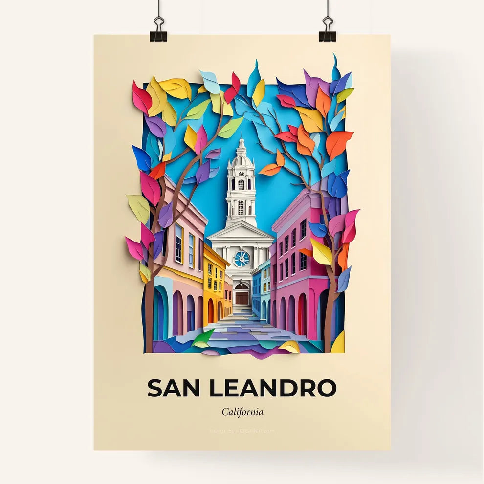 Vivid San Leandro, California, Colorful Poster