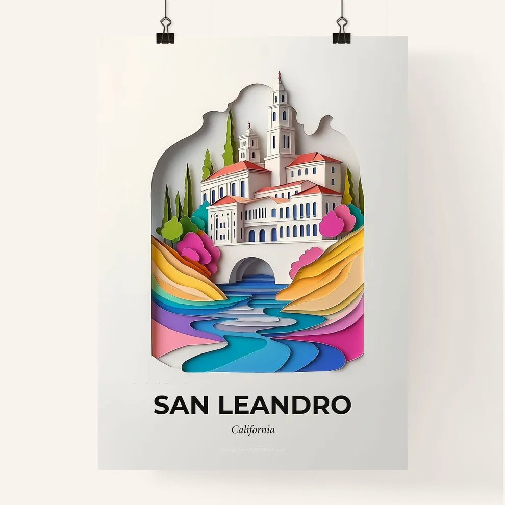Vivid San Leandro, California, Colorful Poster