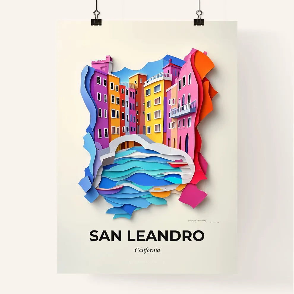 Vivid San Leandro, California, Colorful Poster