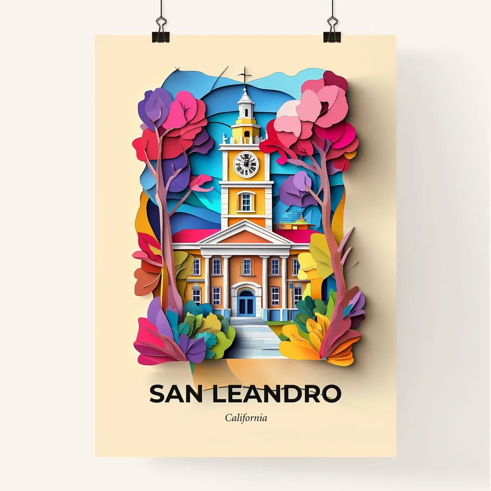 Vivid San Leandro, California, Colorful Poster