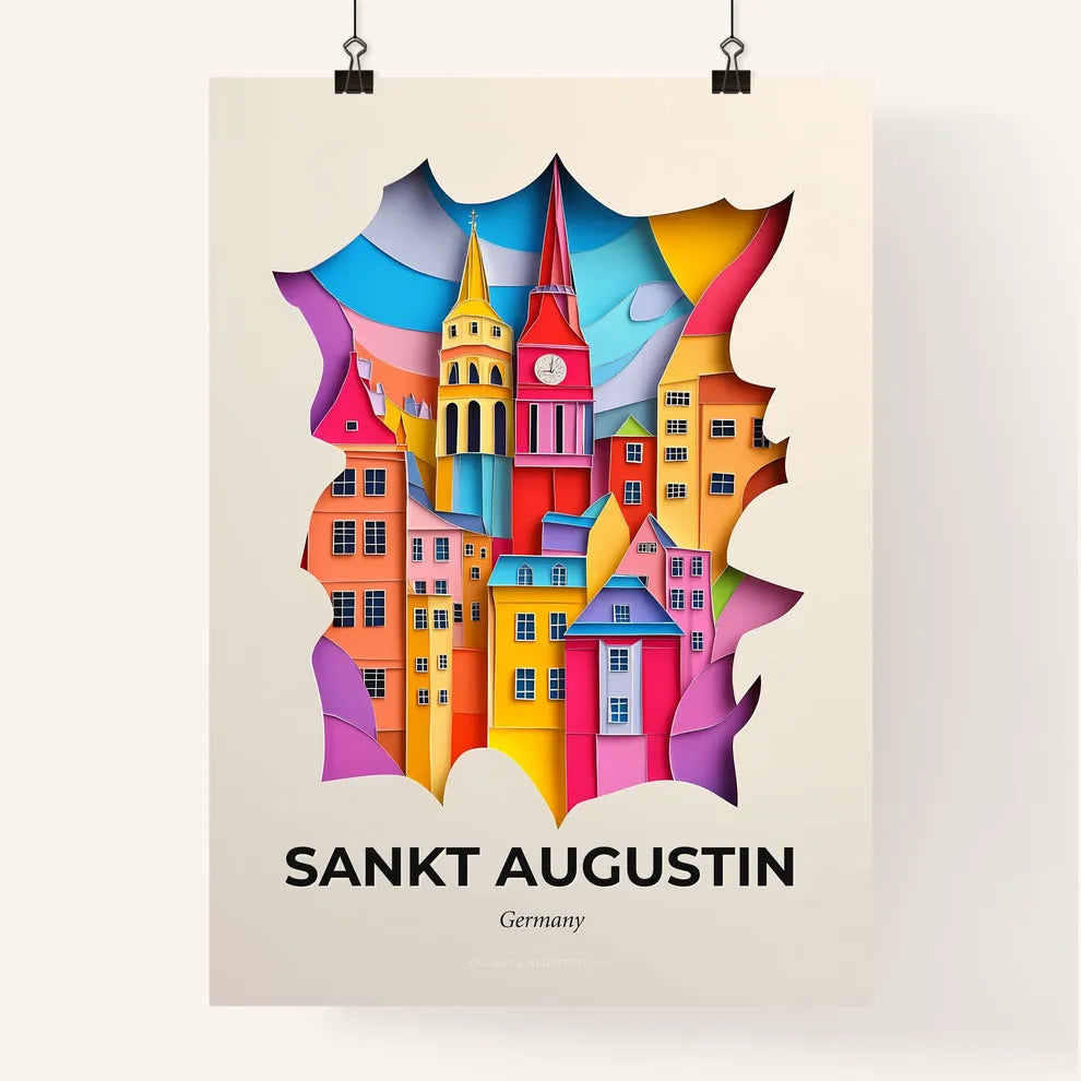 Vivid Sankt Augustin, Germany, Colorful Poster