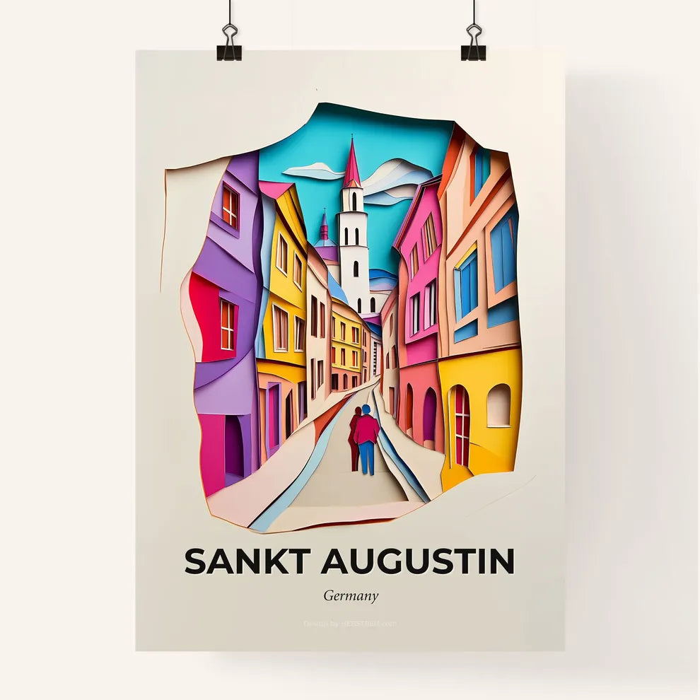 Vivid Sankt Augustin, Germany, Colorful Poster