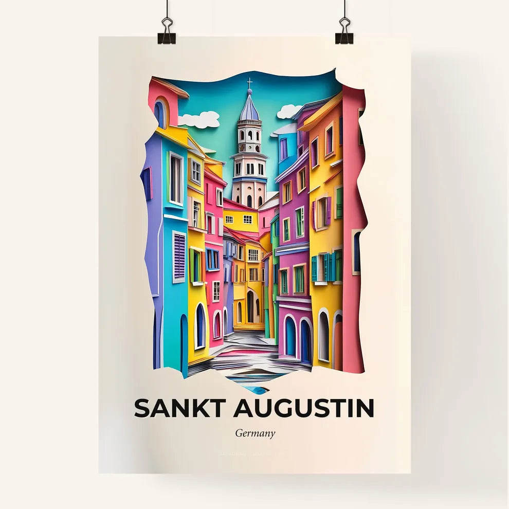 Vivid Sankt Augustin, Germany, Colorful Poster