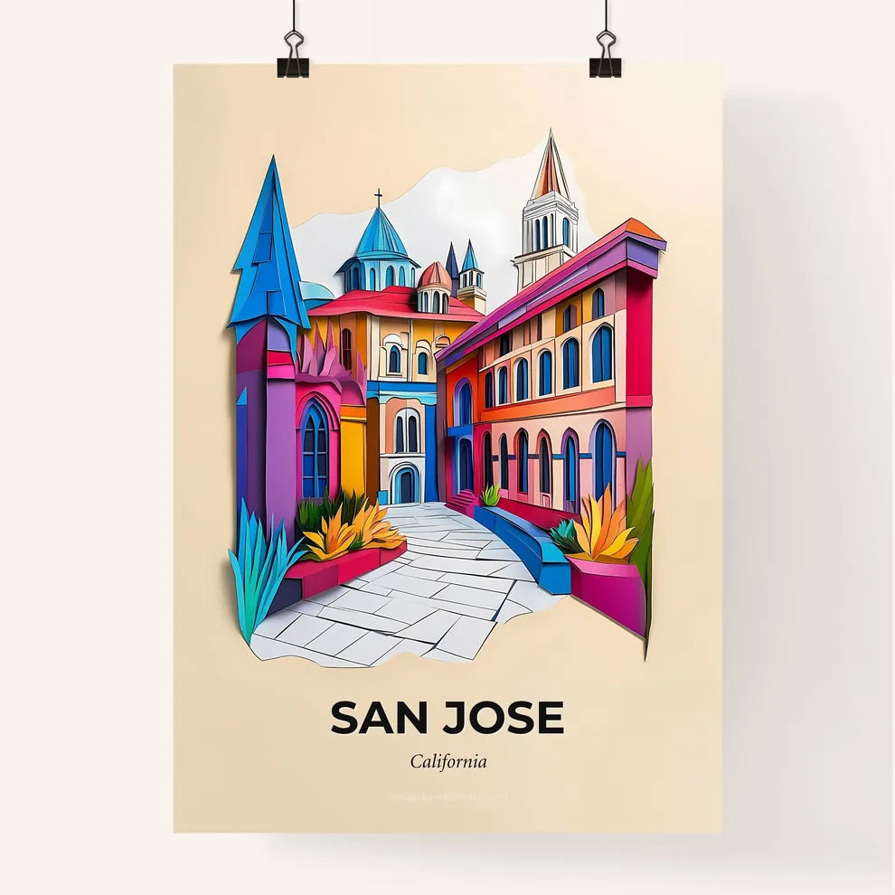 Vivid San Jose, California, Colorful Poster