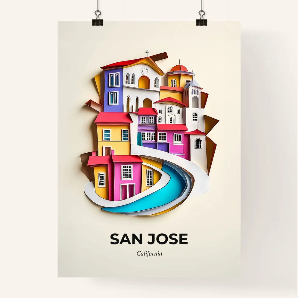 Vivid San Jose, California, Colorful Poster