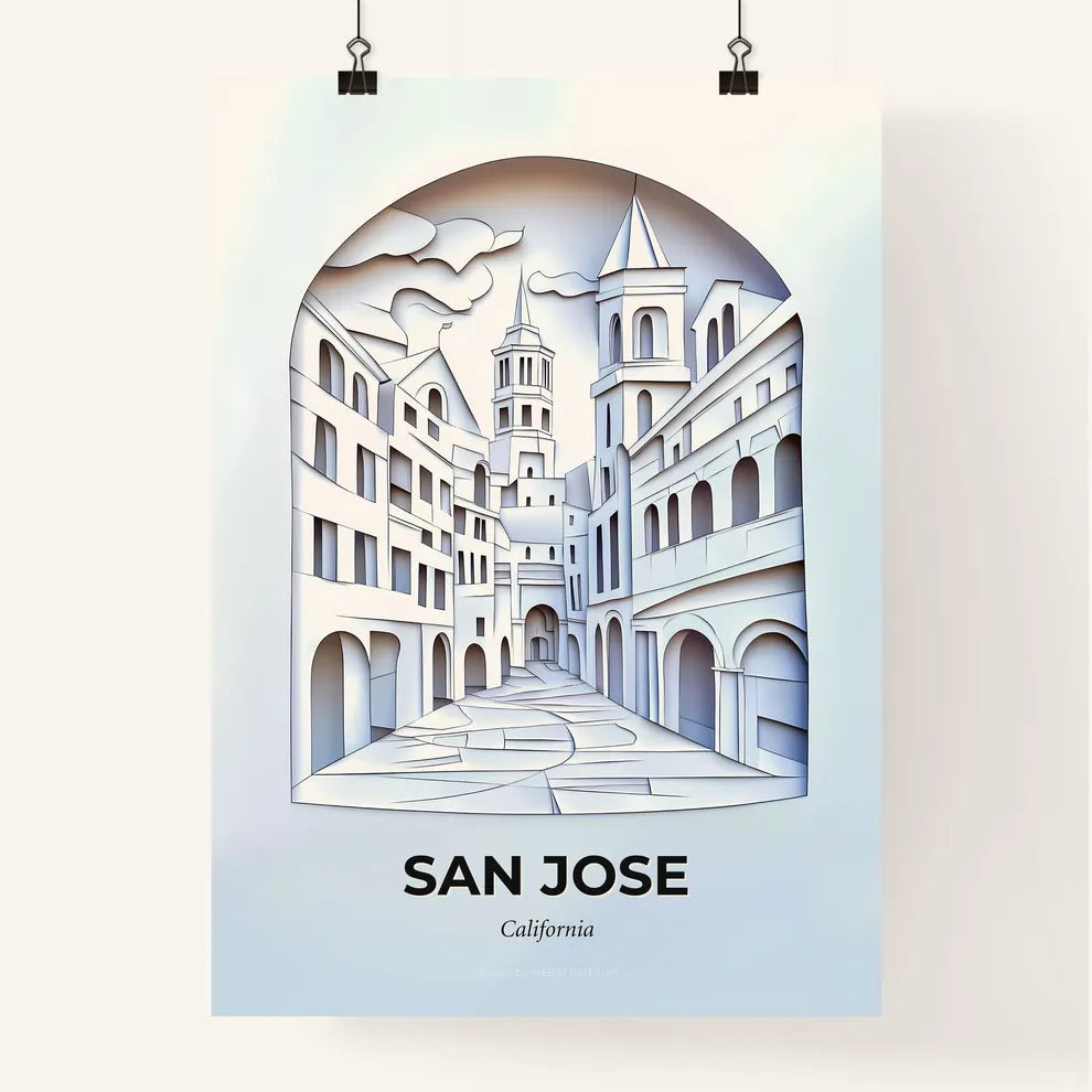 Vivid San Jose, California, Colorful Poster