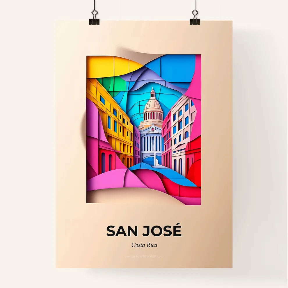Vivid San José, Costa Rica, Colorful Poster