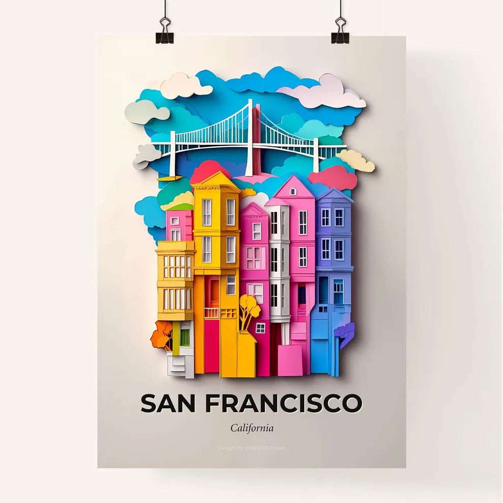 Vivid San Francisco, California, Colorful Poster
