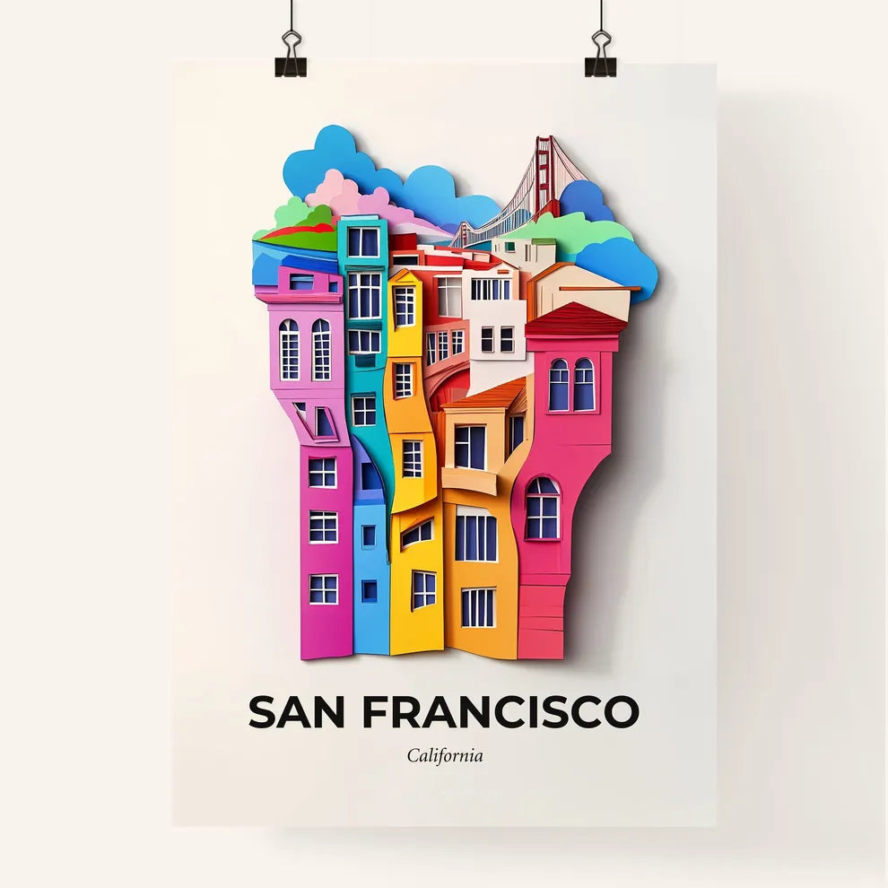 Vivid San Francisco, California, Colorful Poster