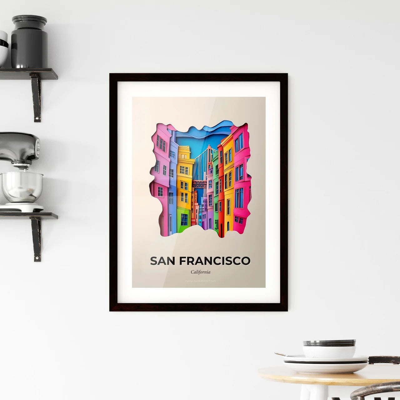 Vivid San Francisco, California, Framed Wall Art