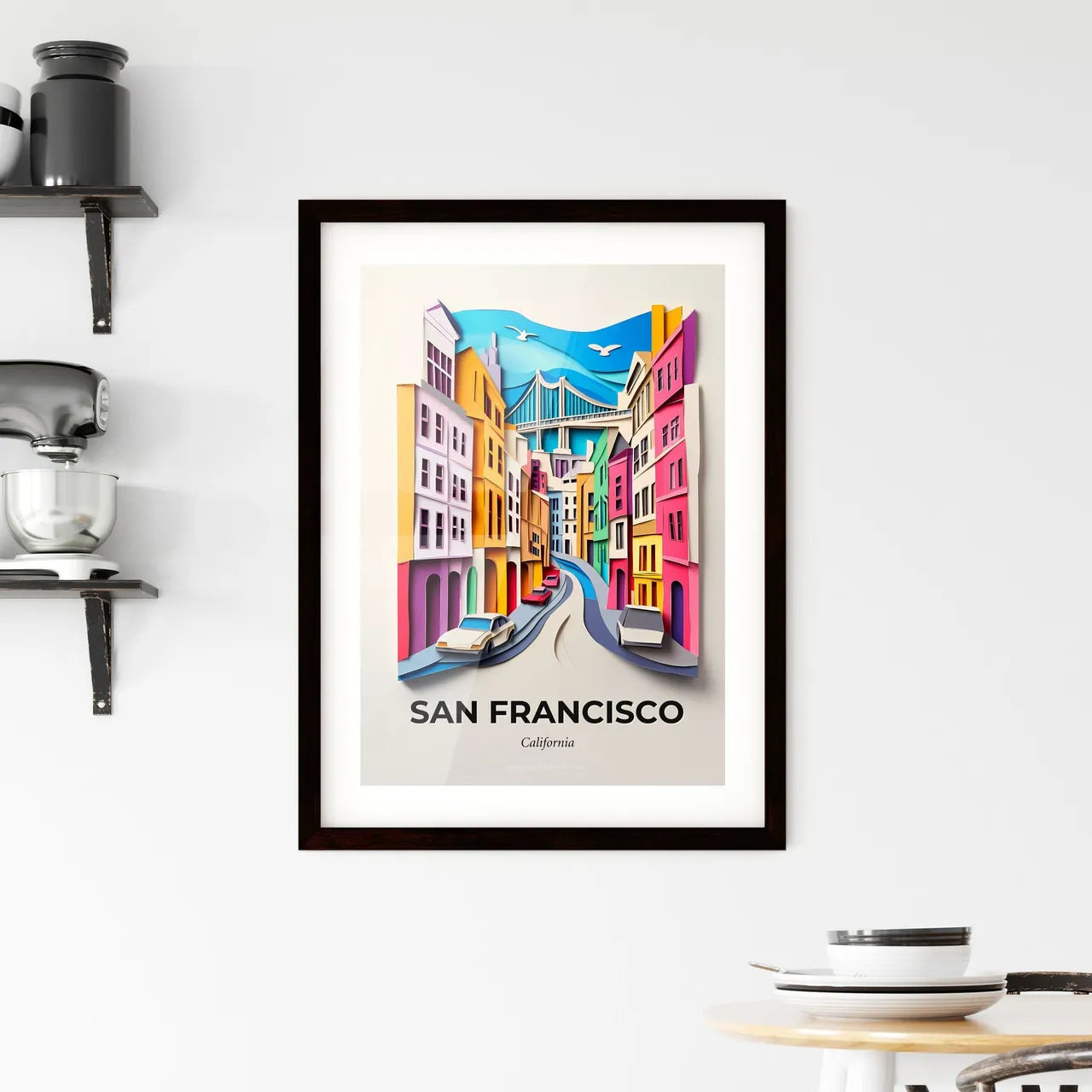 Vivid San Francisco, California, Framed Wall Art